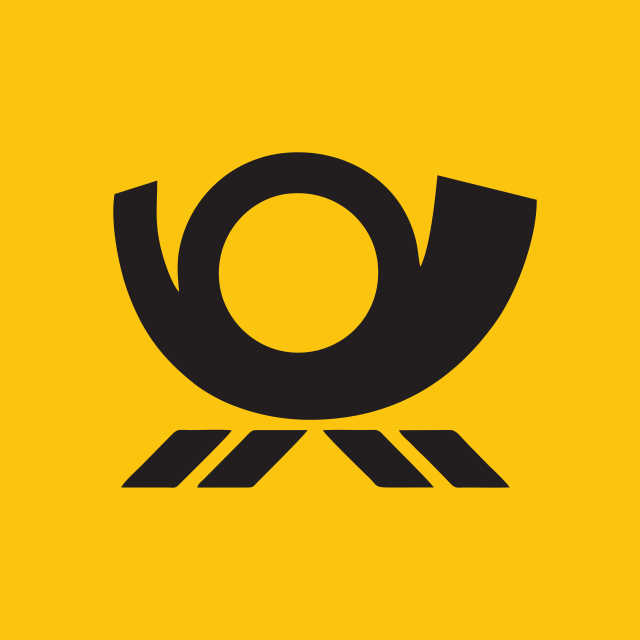 Логотип акции Deutsche Post AG, DHL@DE Логотип акции Deutsche Post AG, DHL@DE
