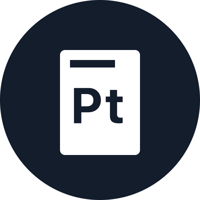 Логотип валюты Платина, PLTRUB_TOM