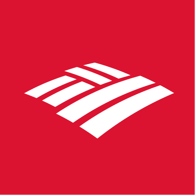 Логотип акции Bank of America Corp, BAC