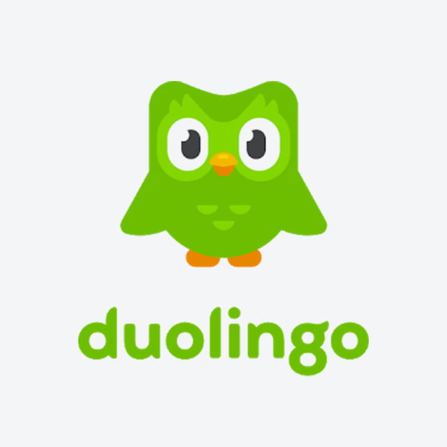Логотип акции Duolingo, DUOL