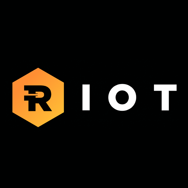 Логотип акции Riot Platforms, RIOT Логотип акции Riot Platforms, RIOT