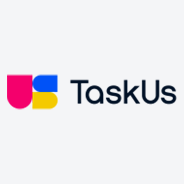 Логотип акции TaskUs, TASK