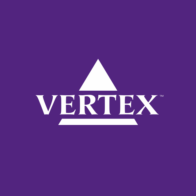 Логотип акции Vertex Pharmaceuticals, VRTX