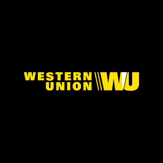 Логотип акции Western Union, WU Логотип акции Western Union, WU