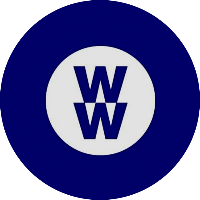 Логотип акции WW International, Inc., WW Логотип акции WW International, Inc., WW